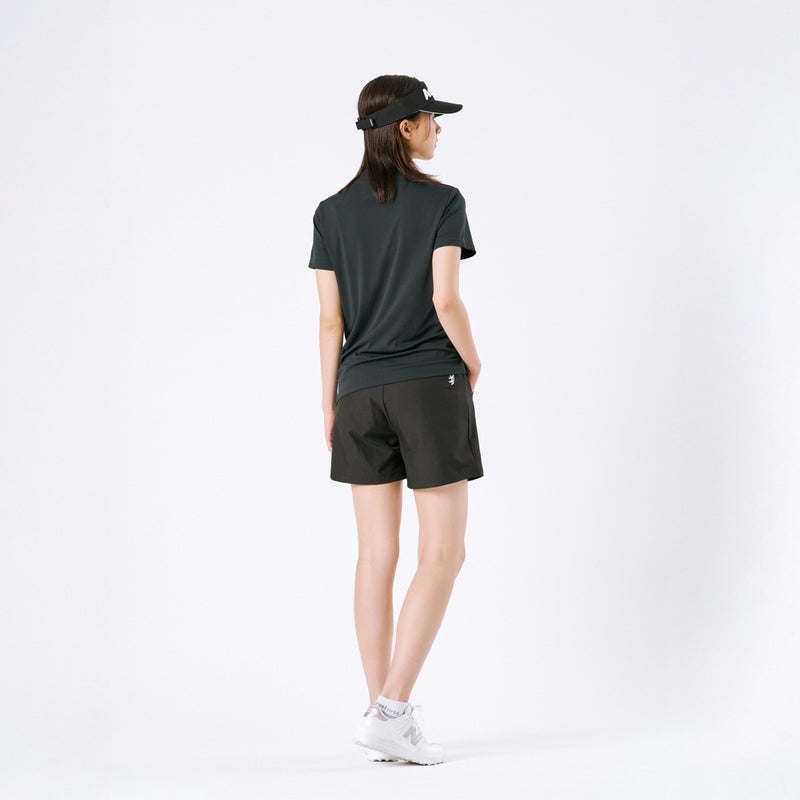 アドミラルゴルフ Admiral GOLF レディース カラタッチプラス UJモックネックシャツ ADLA632 ブラック モデル画像2