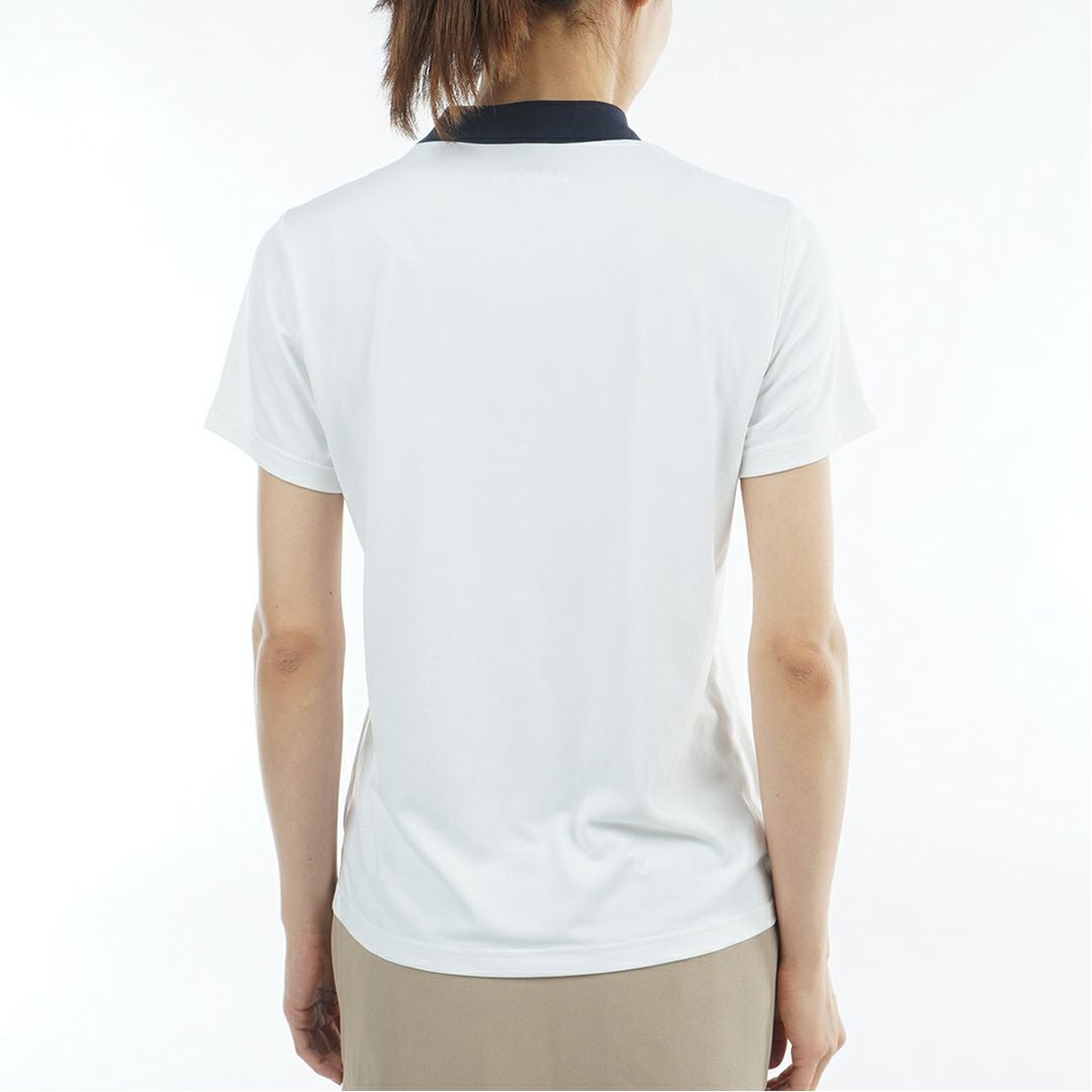 アドミラル ゴルフ Admiral GOLF レディース カラタッチプラス Vカラーモックネックシャツ ADLA633 ホワイト