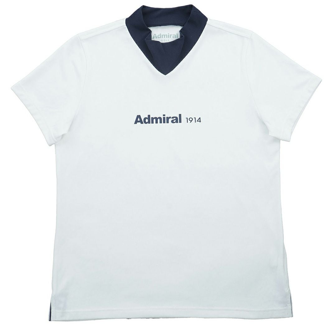 アドミラル ゴルフ Admiral GOLF レディース カラタッチプラス Vカラーモックネックシャツ ADLA633 ホワイト