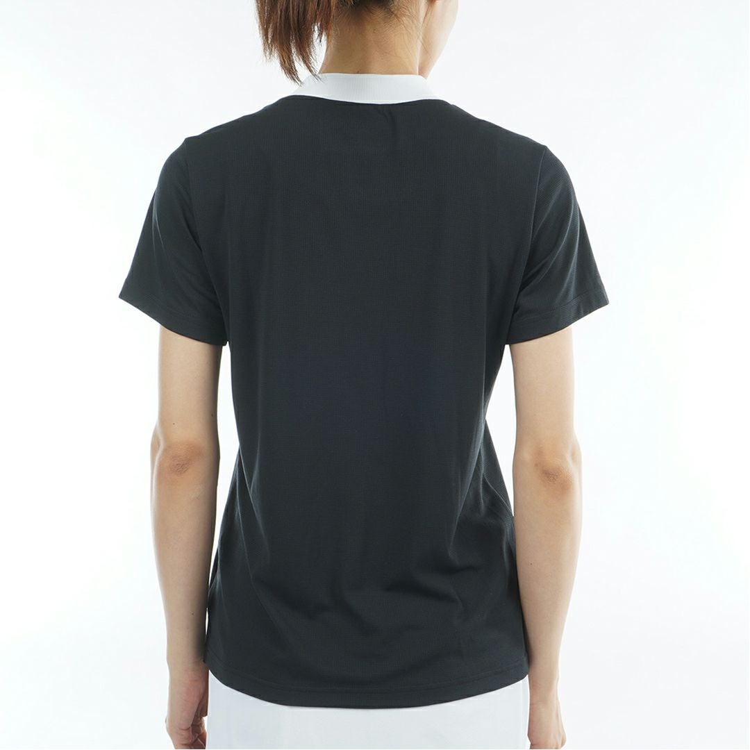 アドミラル ゴルフ Admiral GOLF レディース カラタッチプラス Vカラーモックネックシャツ ADLA633 ブラック