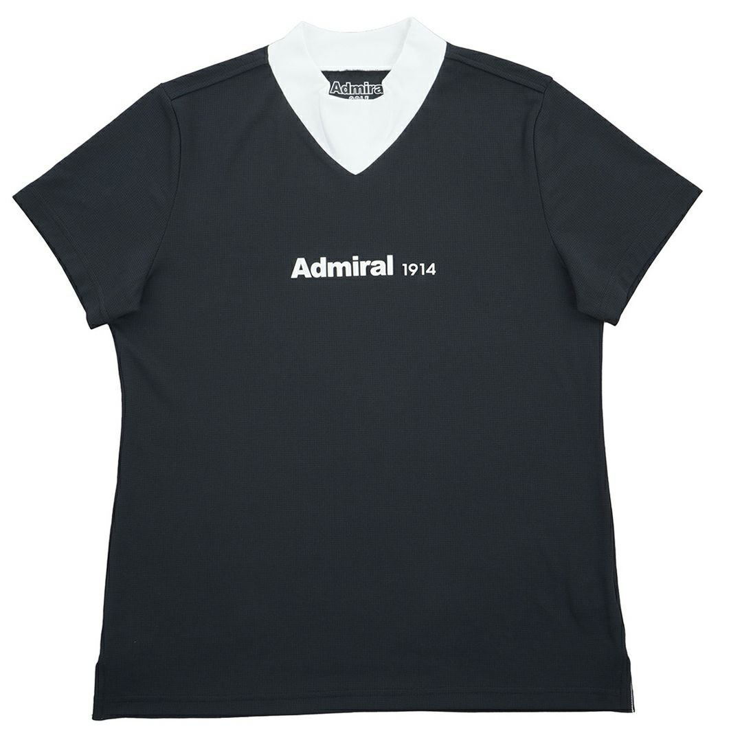 アドミラル ゴルフ Admiral GOLF レディース カラタッチプラス Vカラーモックネックシャツ ADLA633 ブラック