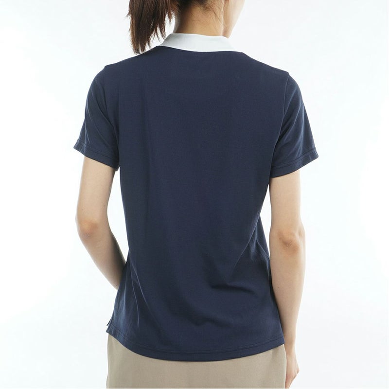 アドミラル ゴルフ Admiral GOLF レディース カラタッチプラス Vカラーモックネックシャツ ADLA633 ネイビー