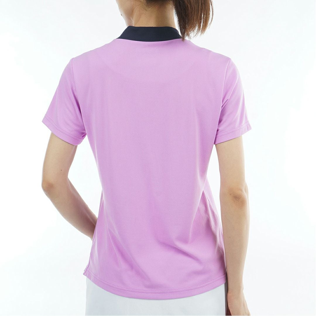 アドミラル ゴルフ Admiral GOLF レディース カラタッチプラス Vカラーモックネックシャツ ADLA633 ラベンダー