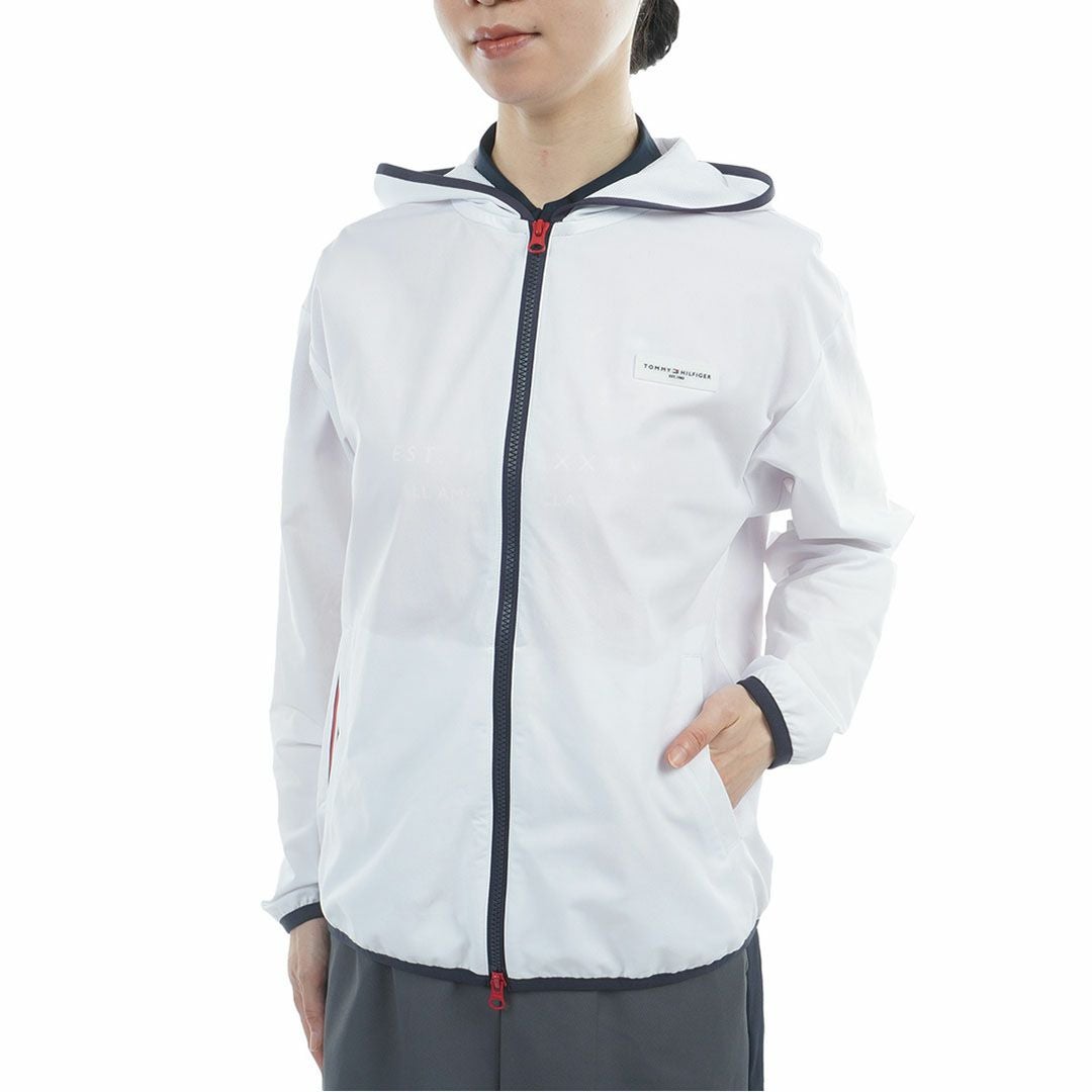 TommyHilfigerGolf トミーヒルフィガーゴルフ レディース ゴルフウェア 長袖 ウィンドジャケット ホワイト 詳細1