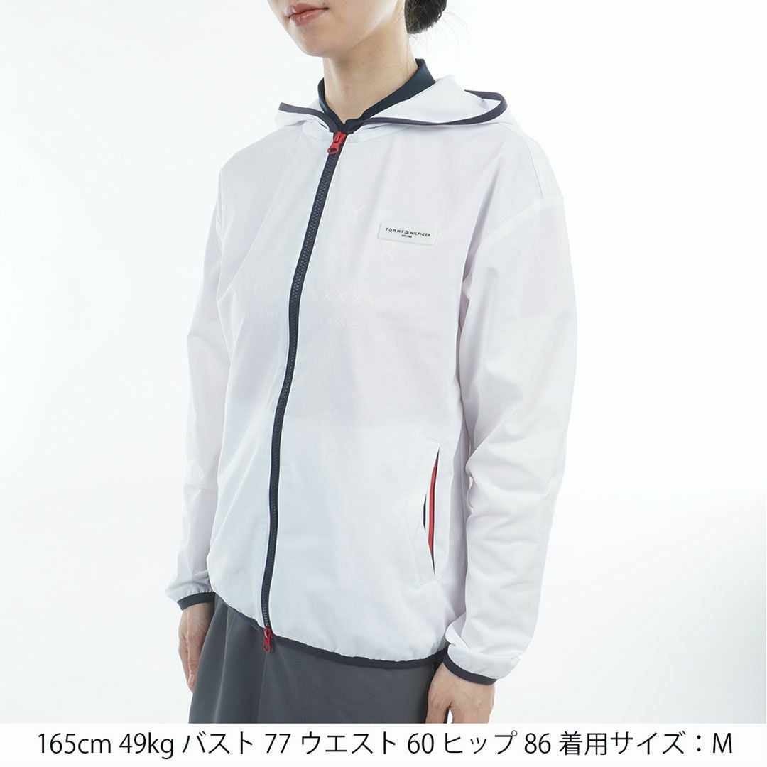 TommyHilfigerGolf トミーヒルフィガーゴルフ レディース ゴルフウェア 長袖 ウィンドジャケット ホワイト 詳細2