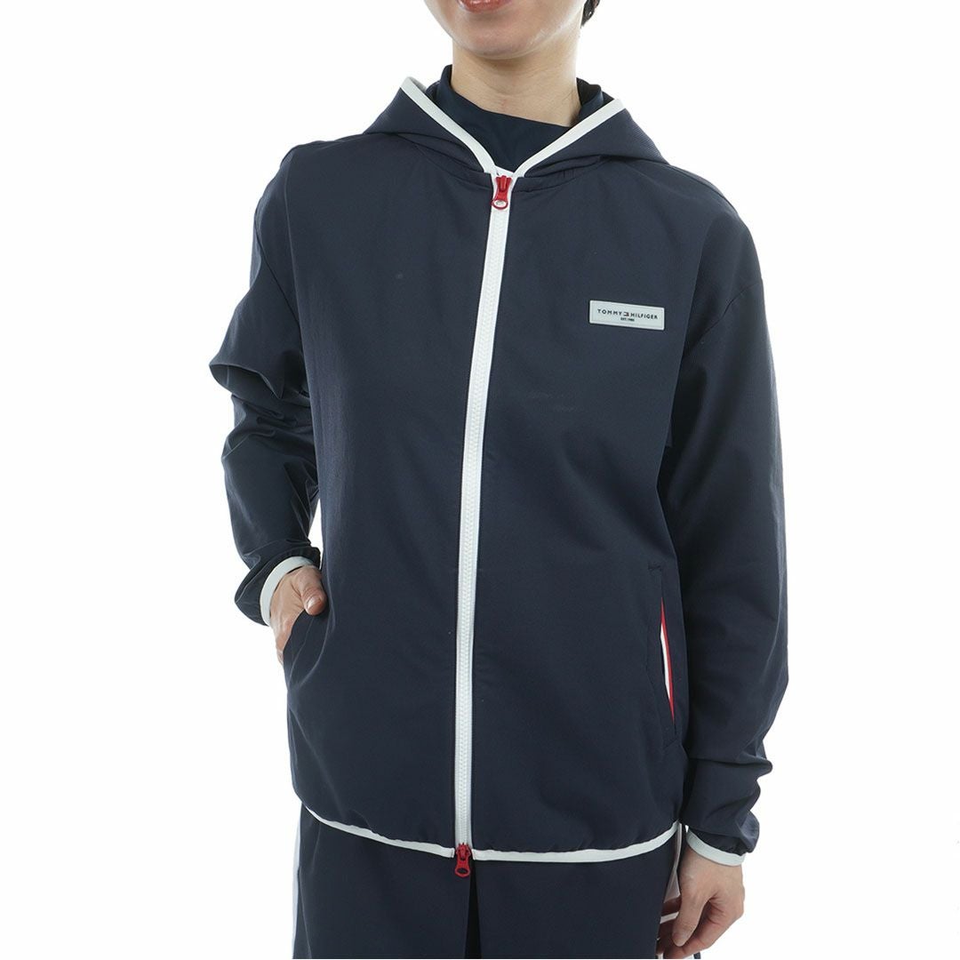 TommyHilfigerGolf トミーヒルフィガーゴルフ レディース ゴルフウェア 長袖 ウィンドジャケット ネイビー 詳細1