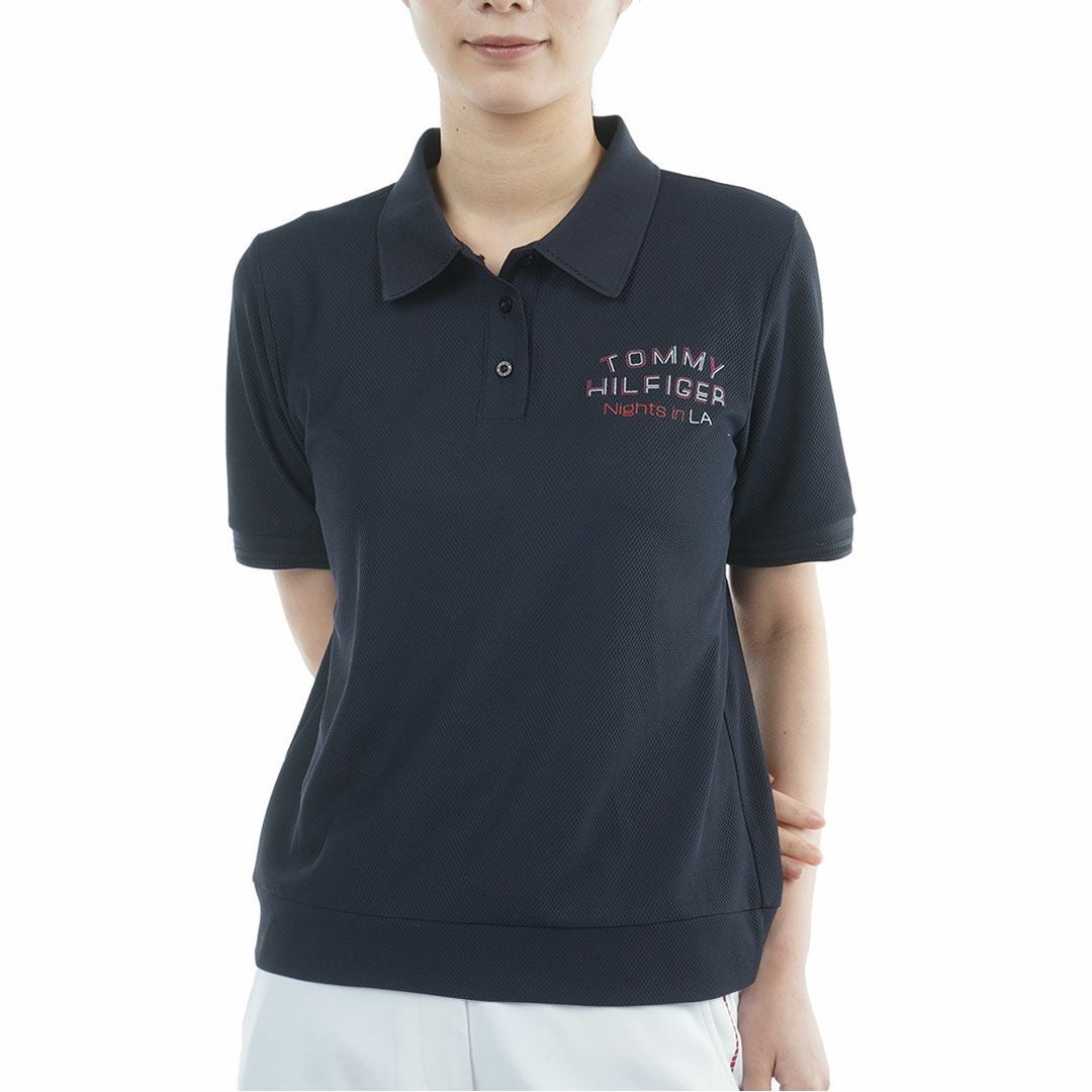 TommyHilfigerGolf トミーヒルフィガーゴルフ レディース 半袖ポロシャツ ネイビー