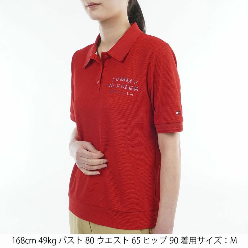 TommyHilfigerGolf トミーヒルフィガーゴルフ レディース 半袖ポロシャツ レッド 詳細1