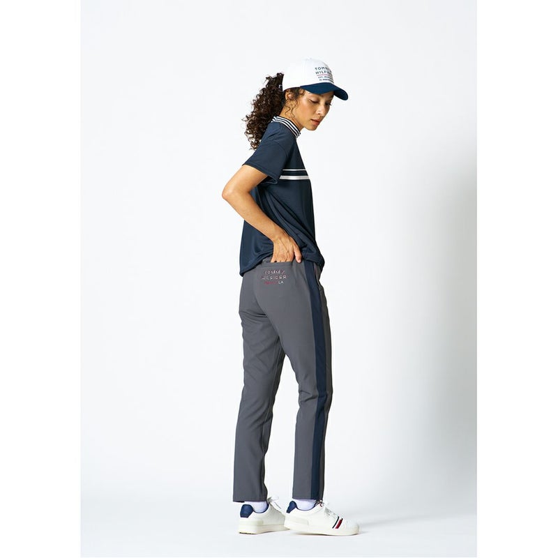 TommyHilfigerGolf トミーヒルフィガーゴルフ レディース ゴルフウェア 九分丈パンツ チャコールグレー モデル着用2