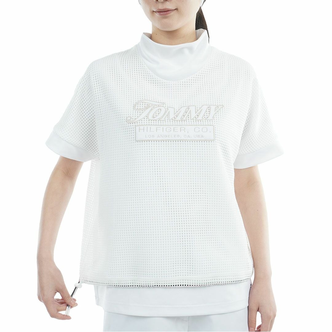 トミー ヒルフィガー ゴルフ]レディース メッシュレイヤード モック