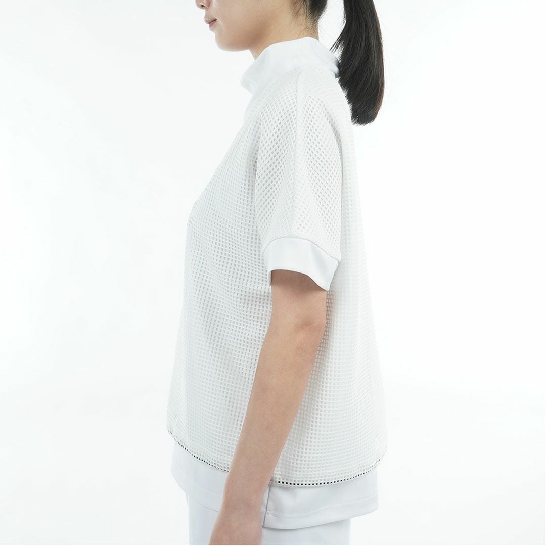 TommyHilfigerGolf トミーヒルフィガーゴルフ レディース モックネックシャツ ホワイト 詳細3