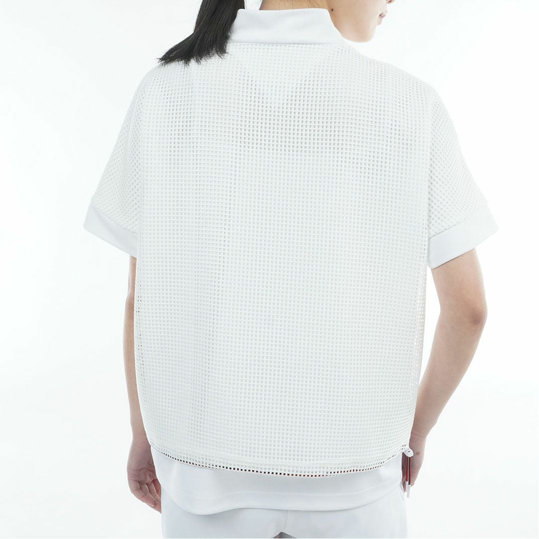 TommyHilfigerGolf トミーヒルフィガーゴルフ レディース モックネックシャツ ホワイト 詳細4