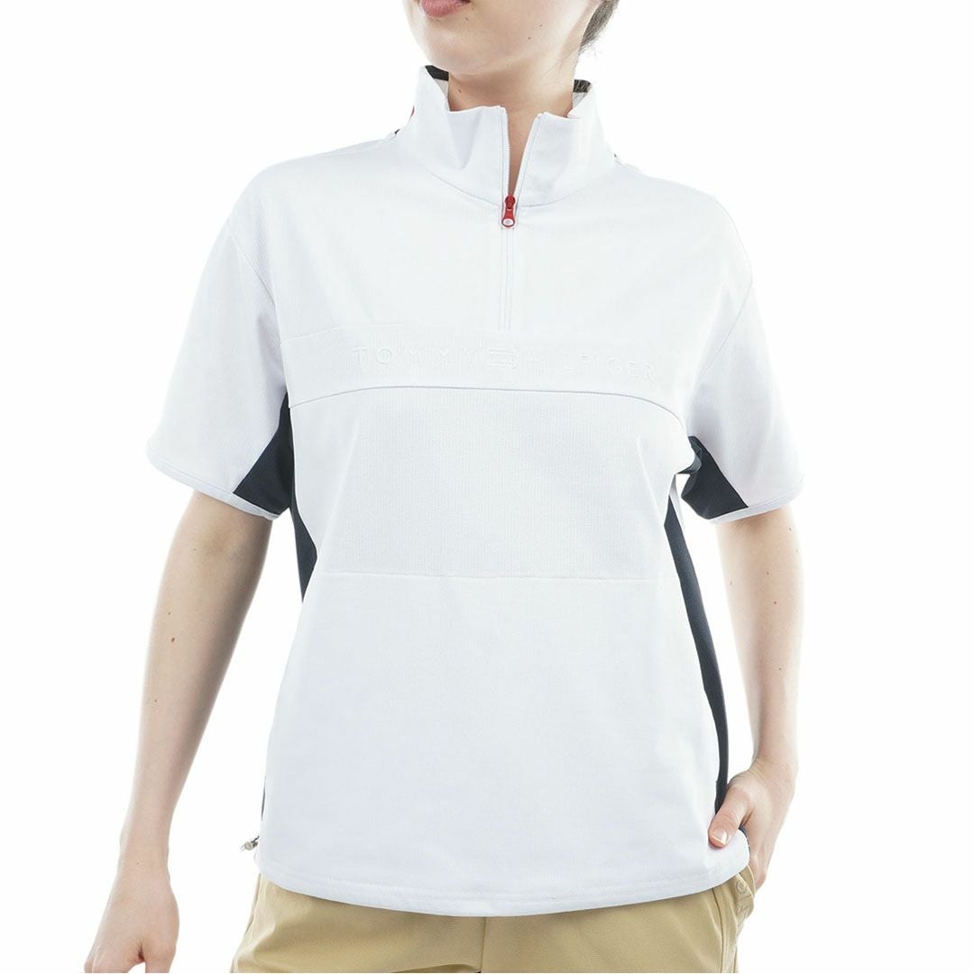 TommyHilfigerGolf トミーヒルフィガーゴルフ レディース ウィンドプルオーバー 半袖 ホワイト 詳細1