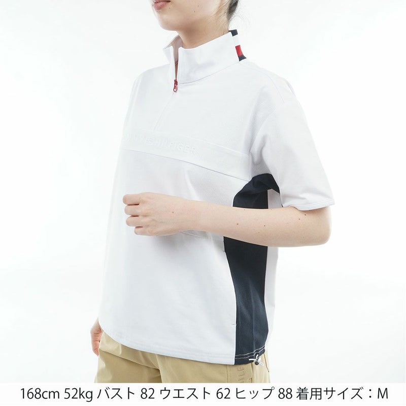 TommyHilfigerGolf トミーヒルフィガーゴルフ レディース ウィンドプルオーバー 半袖 ホワイト 詳細2