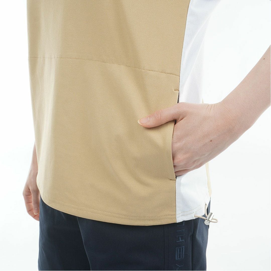 TommyHilfigerGolf トミーヒルフィガーゴルフ レディース ウィンドプルオーバー 半袖 サンドベージュ 詳細6