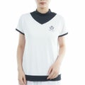 TommyHilfigerGolf トミーヒルフィガーゴルフ レディース モックネックシャツ 半袖 ホワイト 詳細1