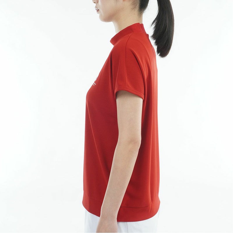 TommyHilfigerGolf トミーヒルフィガーゴルフ レディース モックネックシャツ 半袖 レッド 詳細3