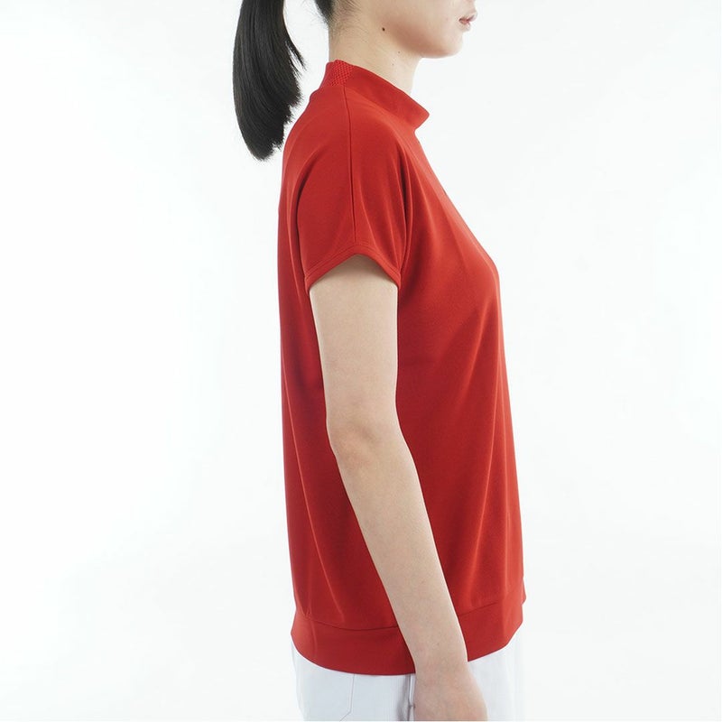 TommyHilfigerGolf トミーヒルフィガーゴルフ レディース モックネックシャツ 半袖 レッド 詳細5