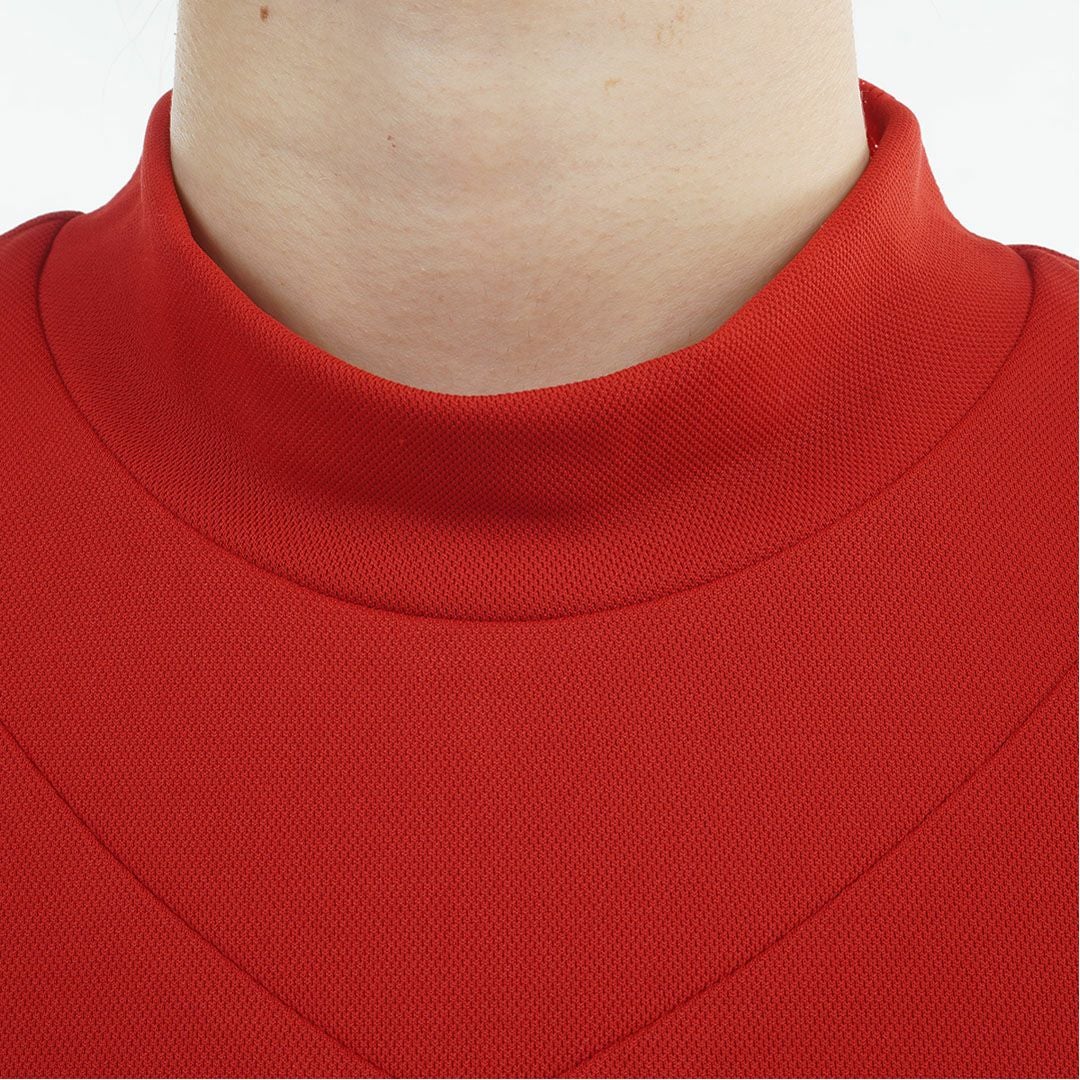 TommyHilfigerGolf トミーヒルフィガーゴルフ レディース モックネックシャツ 半袖 レッド 詳細7