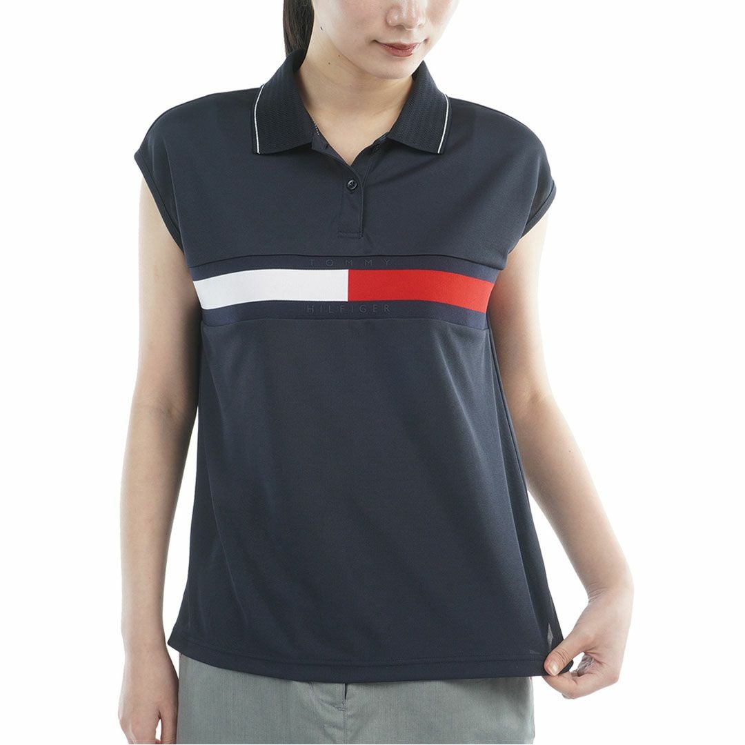 TommyHilfigerGolf トミーヒルフィガーゴルフ レディース ポロシャツ 半袖 ネイビー 詳細1