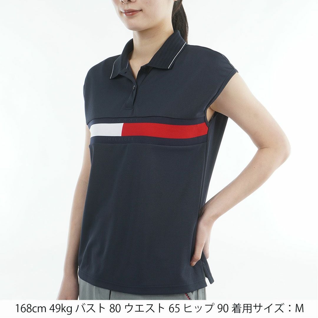 TommyHilfigerGolf トミーヒルフィガーゴルフ レディース ポロシャツ 半袖 ネイビー 詳細2