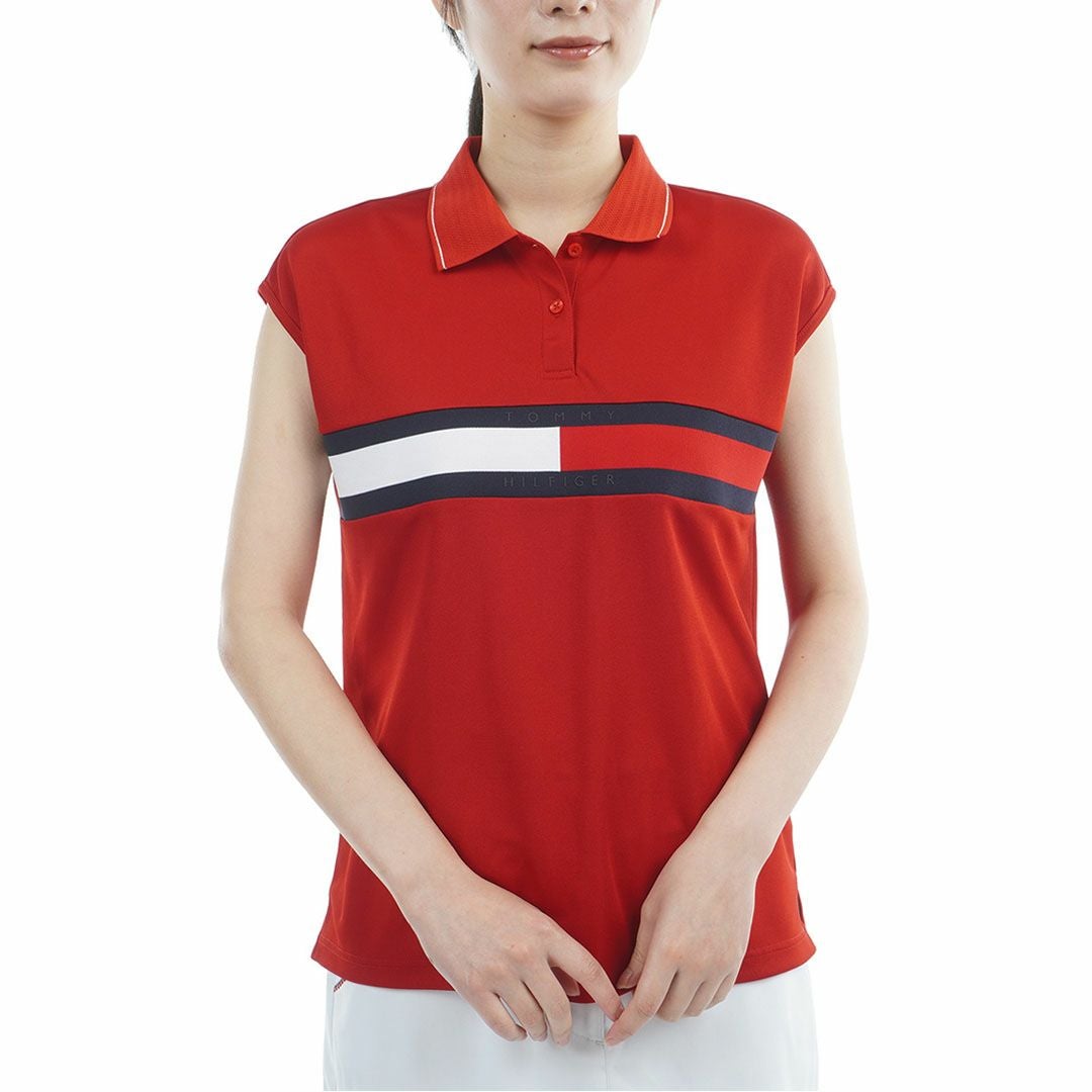 TommyHilfigerGolf トミーヒルフィガーゴルフ レディース ポロシャツ 半袖 レッド 詳細1