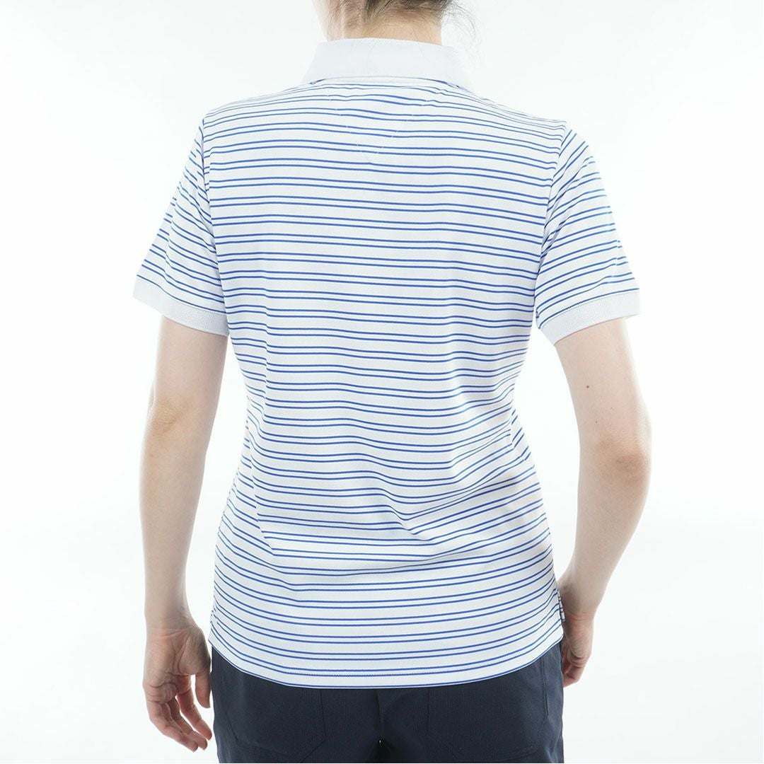 TommyHilfigerGolf トミーヒルフィガーゴルフ レディース ポロシャツ 半袖 ブルー ボーダー 詳細3