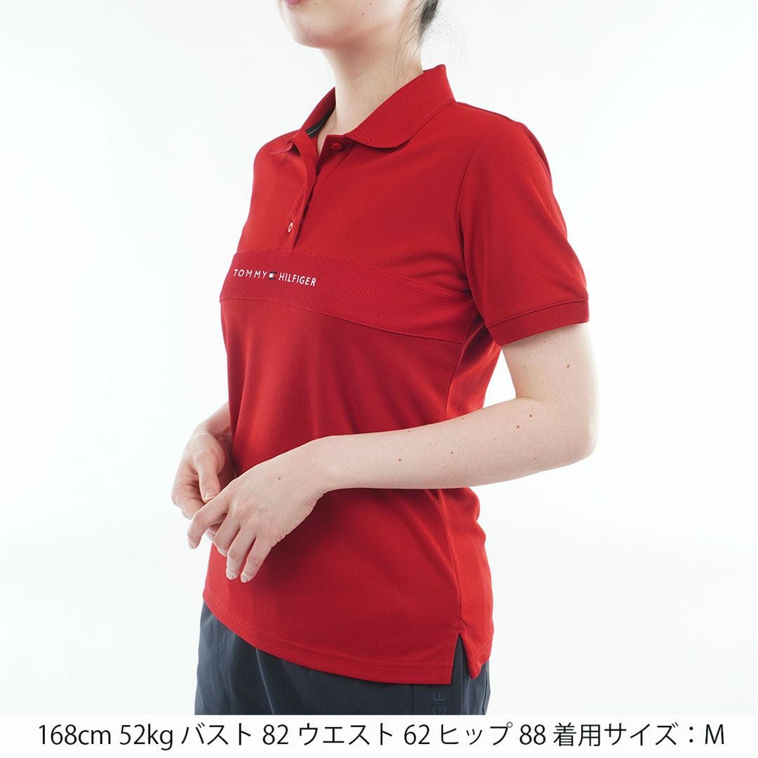 TommyHilfigerGolf トミーヒルフィガーゴルフ レディース ポロシャツ 半袖 レッド 詳細2