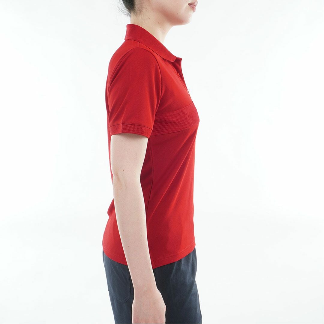 TommyHilfigerGolf トミーヒルフィガーゴルフ レディース ポロシャツ 半袖 レッド 詳細5