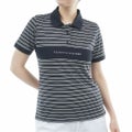 TommyHilfigerGolf トミーヒルフィガーゴルフ レディース ポロシャツ 半袖 ネイビーホワイト ボーダー 詳細1