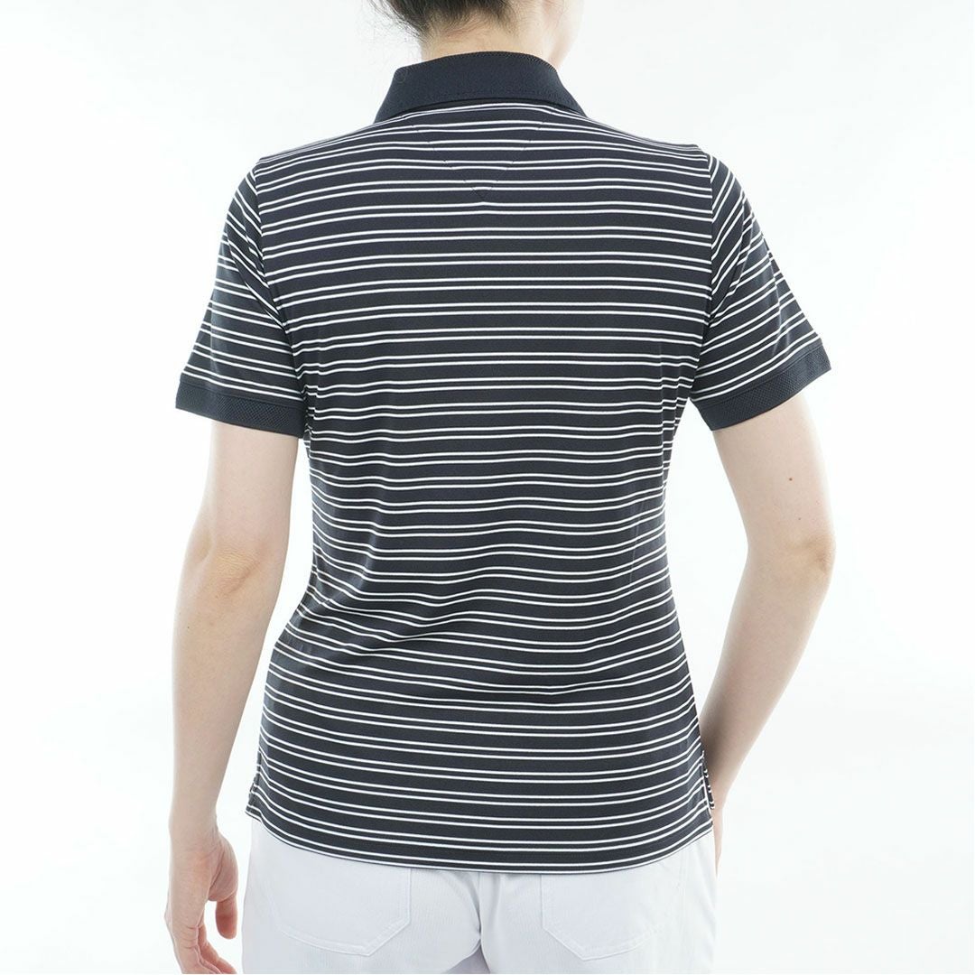 TommyHilfigerGolf トミーヒルフィガーゴルフ レディース ポロシャツ 半袖 ネイビーホワイト ボーダー 詳細3