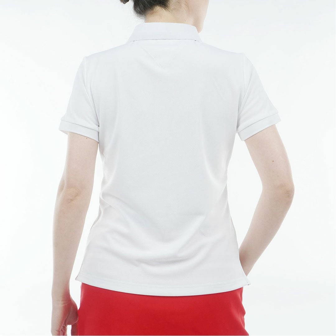 トミーヒルフィガーゴルフ Tommy Hilfiger Golf レディース 半袖 ポロシャツ THLA615 ホワイト 詳細3