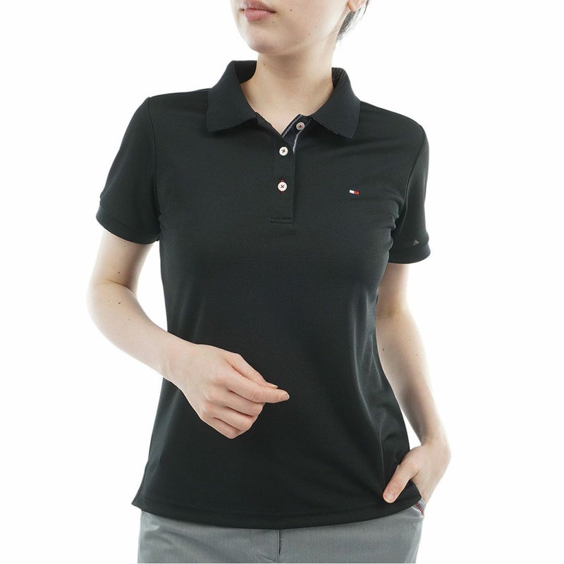 トミーヒルフィガーゴルフ Tommy Hilfiger Golf レディース 半袖 ポロシャツ THLA615 ブラック