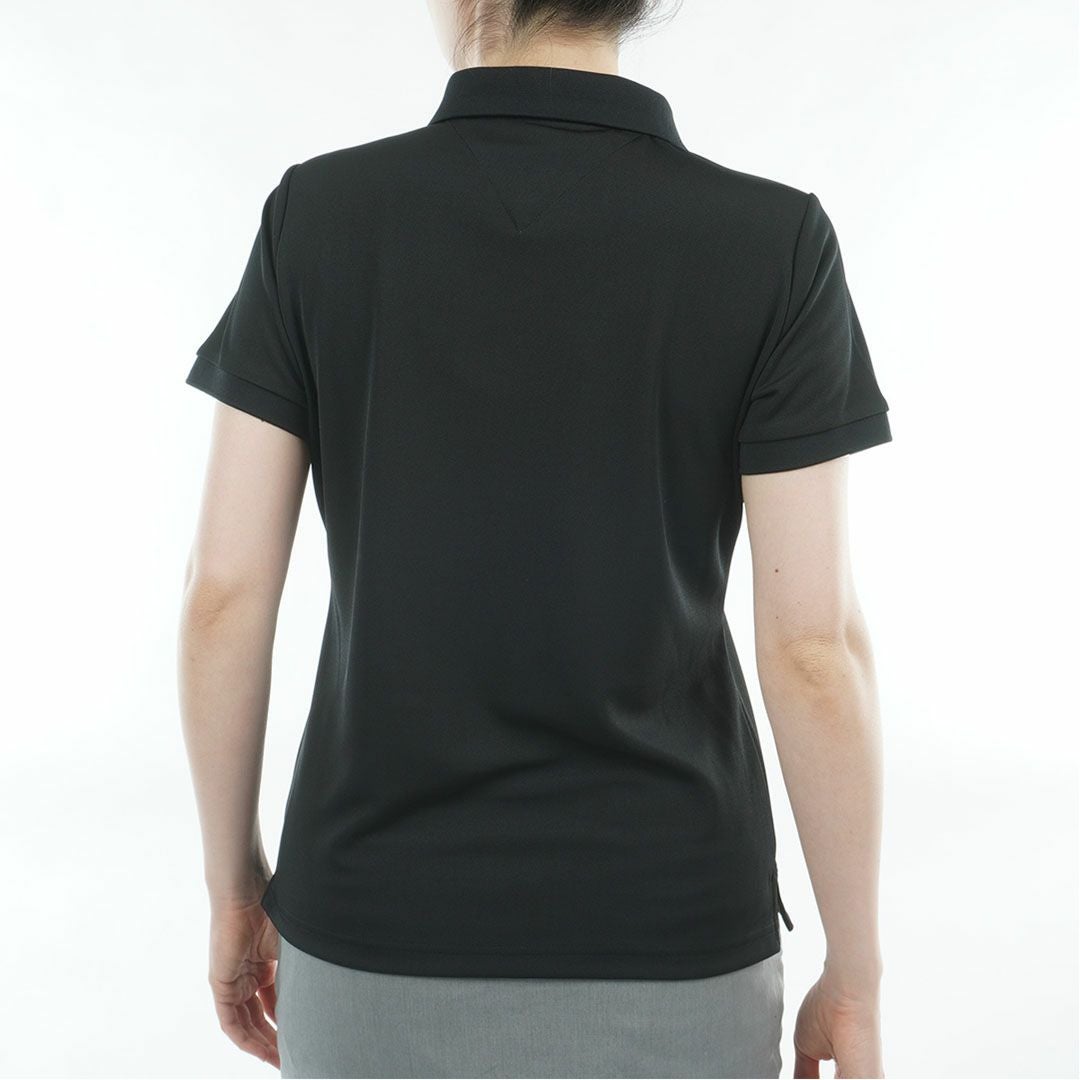 トミーヒルフィガーゴルフ Tommy Hilfiger Golf レディース 半袖 ポロシャツ THLA615 ブラック 詳細2