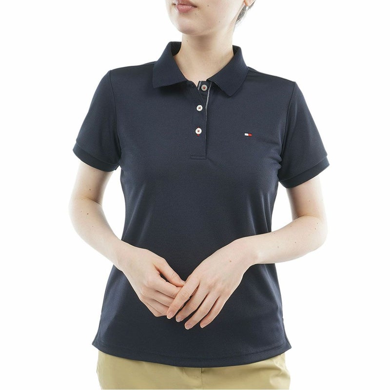 トミーヒルフィガーゴルフ Tommy Hilfiger Golf レディース 半袖 ポロシャツ THLA615 ネイビー