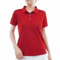 トミーヒルフィガーゴルフ Tommy Hilfiger Golf レディース 半袖 ポロシャツ THLA615 レッド