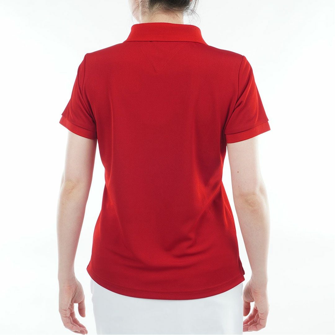 トミーヒルフィガーゴルフ Tommy Hilfiger Golf レディース 半袖 ポロシャツ THLA615 レッド 詳細2