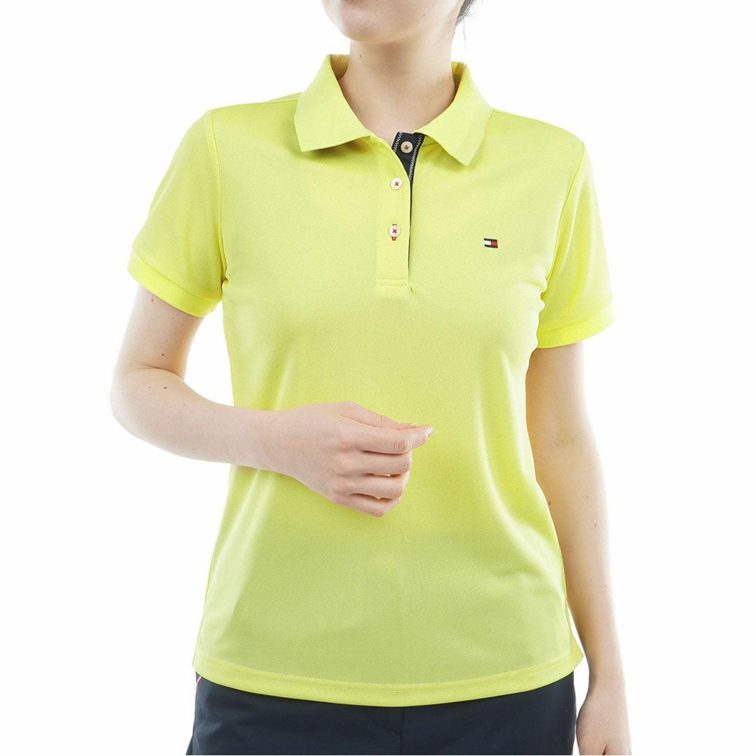 トミーヒルフィガーゴルフ Tommy Hilfiger Golf レディース 半袖 ポロシャツ THLA615 イエロー