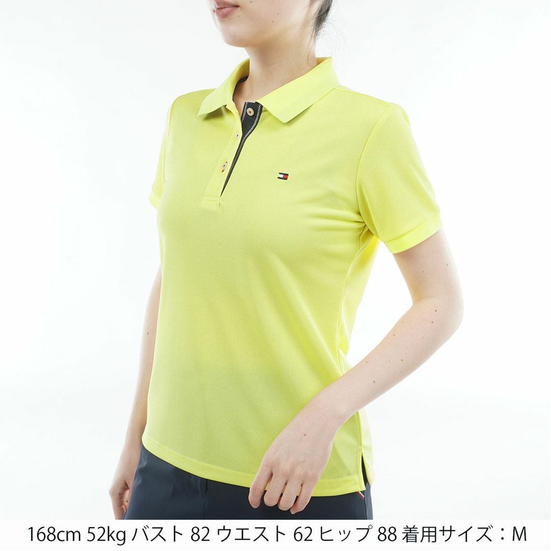 トミーヒルフィガーゴルフ Tommy Hilfiger Golf レディース 半袖 ポロシャツ THLA615 イエロー 詳細1