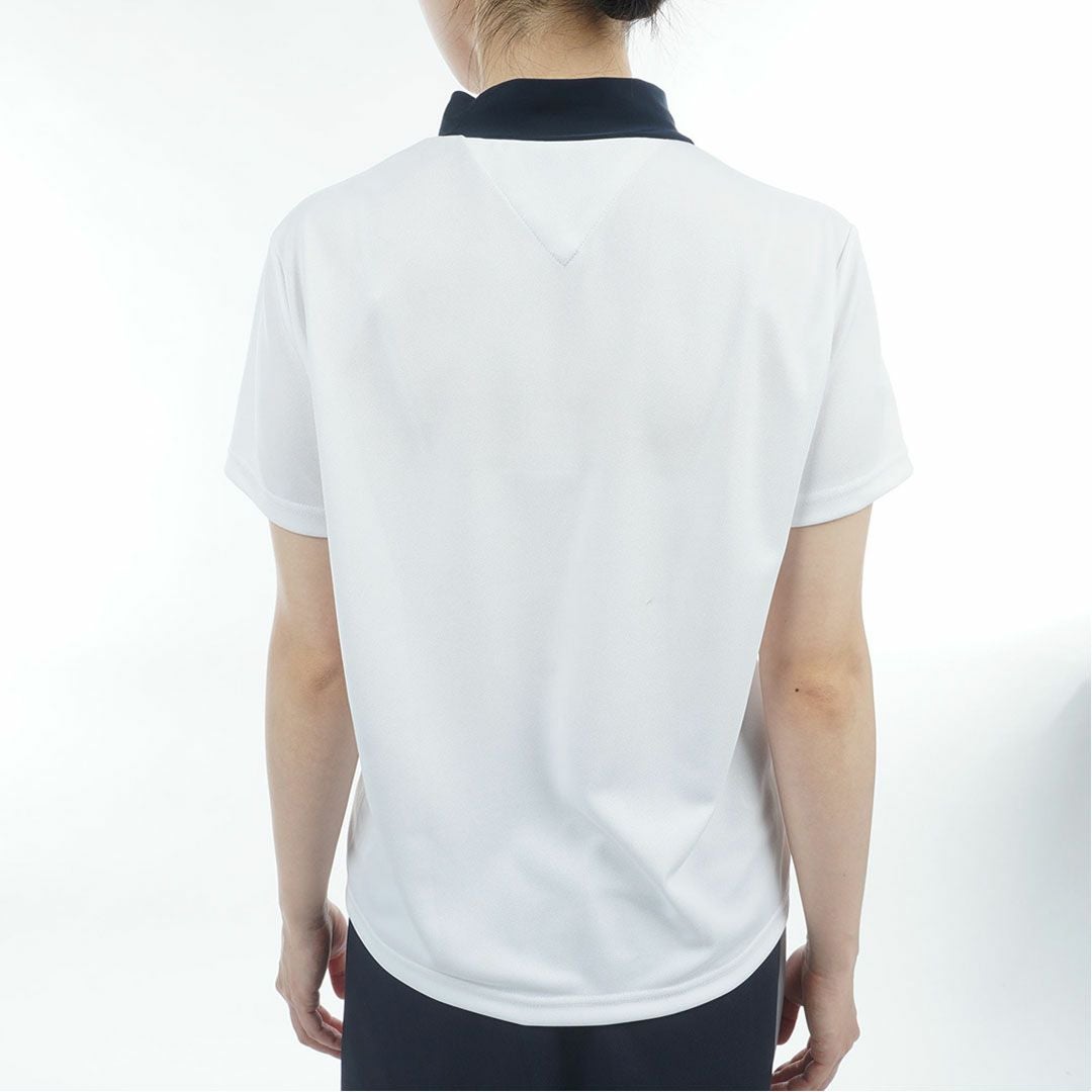 トミーヒルフィガーゴルフ Tommy Hilfiger Golf レディース 半袖 モックネックシャツ ホワイト 詳細