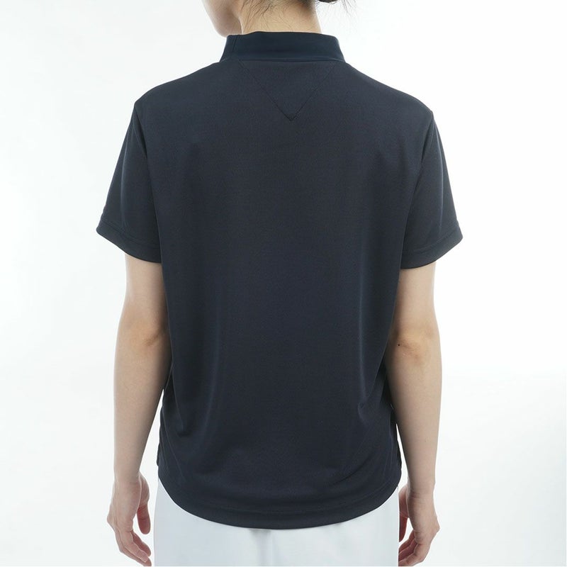 トミーヒルフィガーゴルフ Tommy Hilfiger Golf レディース 半袖 モックネックシャツ ネイビー 詳細1