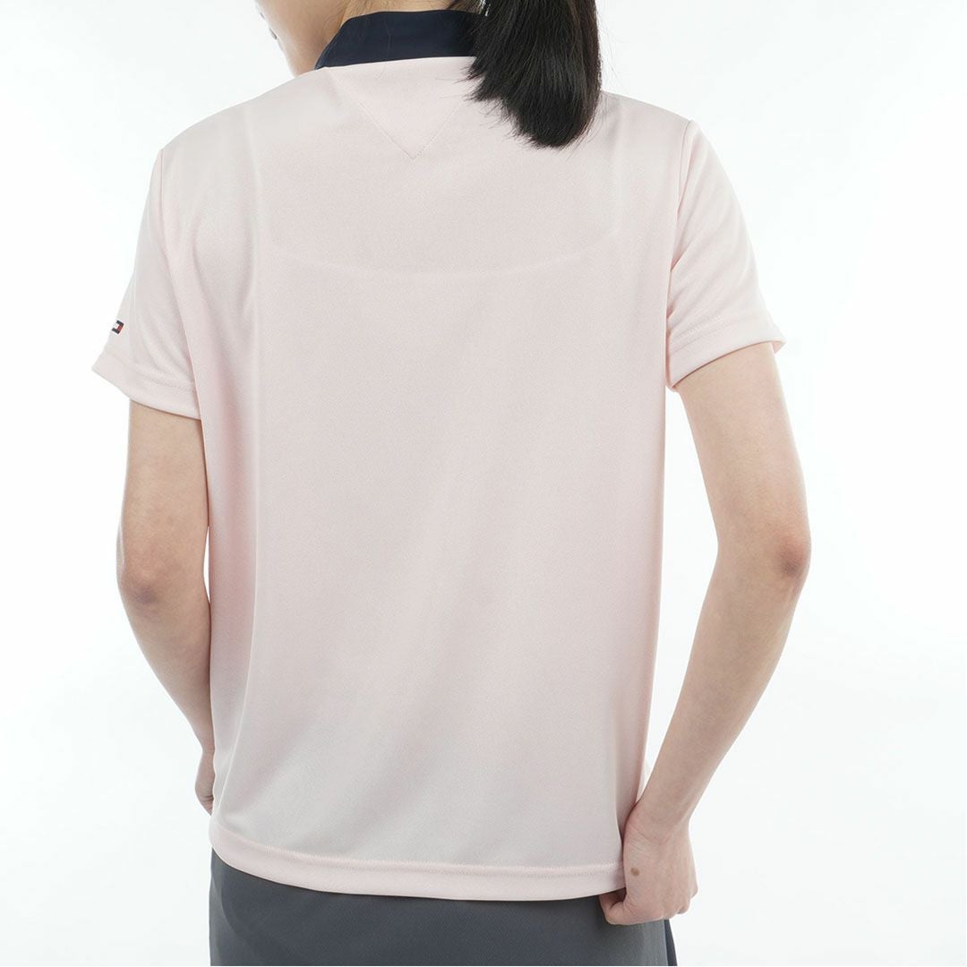 トミーヒルフィガーゴルフ Tommy Hilfiger Golf レディース 半袖 モックネックシャツ ピンク 詳細