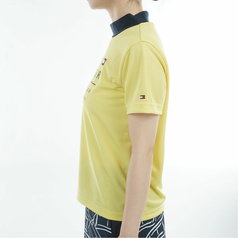 トミーヒルフィガーゴルフ Tommy Hilfiger Golf レディース 半袖 モックネックシャツ THLA616 イエロー 詳細2