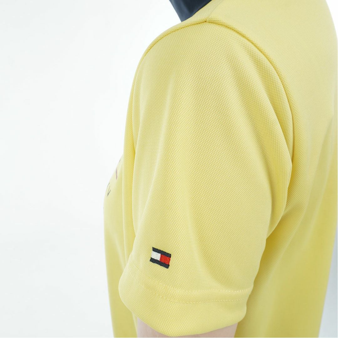 トミーヒルフィガーゴルフ Tommy Hilfiger Golf レディース 半袖 モックネックシャツ THLA616 イエロー 詳細7