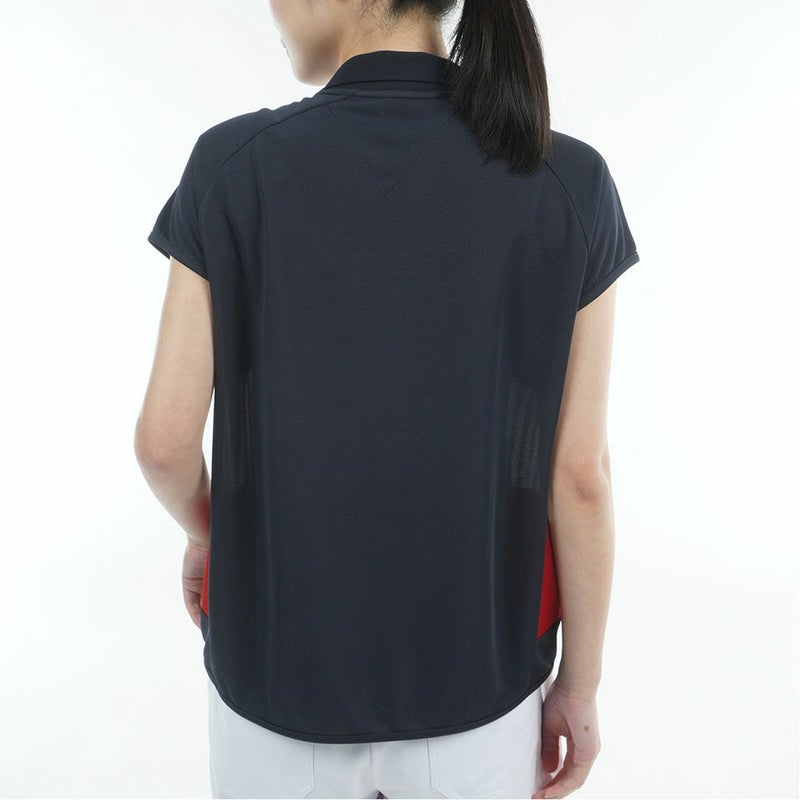 トミーヒルフィガーゴルフ Tommy Hilfiger Golf レディース 半袖ポロシャツ THLA617 ネイビー 詳細2