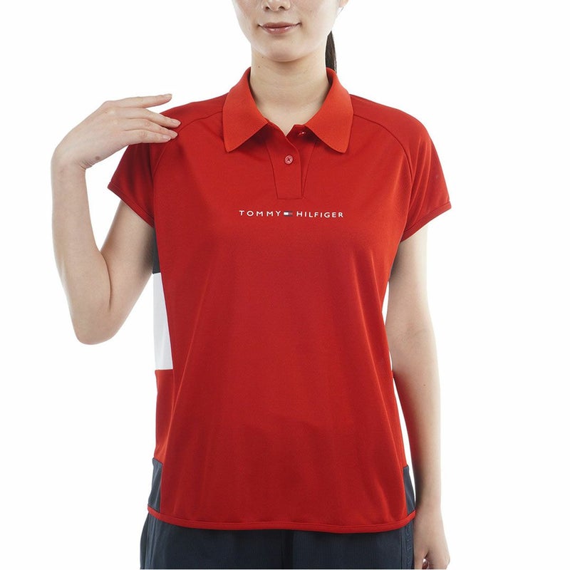 トミーヒルフィガーゴルフ Tommy Hilfiger Golf レディース 半袖ポロシャツ THLA617 レッド