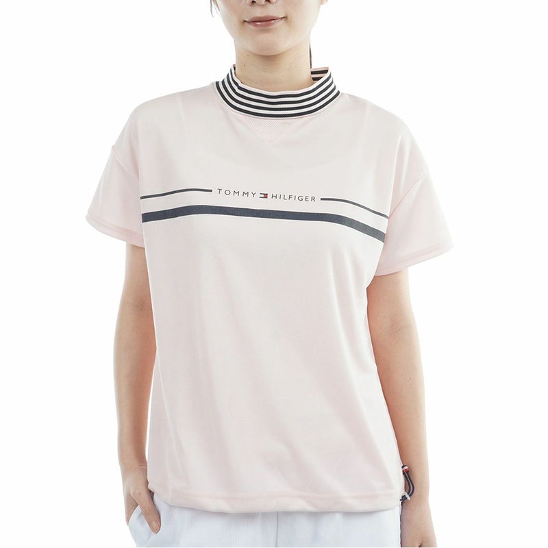 トミーヒルフィガーゴルフ Tommy Hilfiger Golf レディース 半袖 モックネックシャツ ピンク