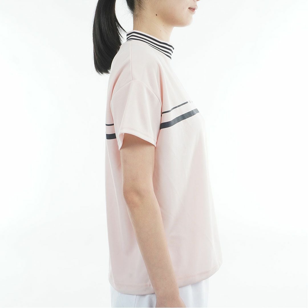 トミーヒルフィガーゴルフ Tommy Hilfiger Golf レディース 半袖 モックネックシャツ ピンク 詳細4