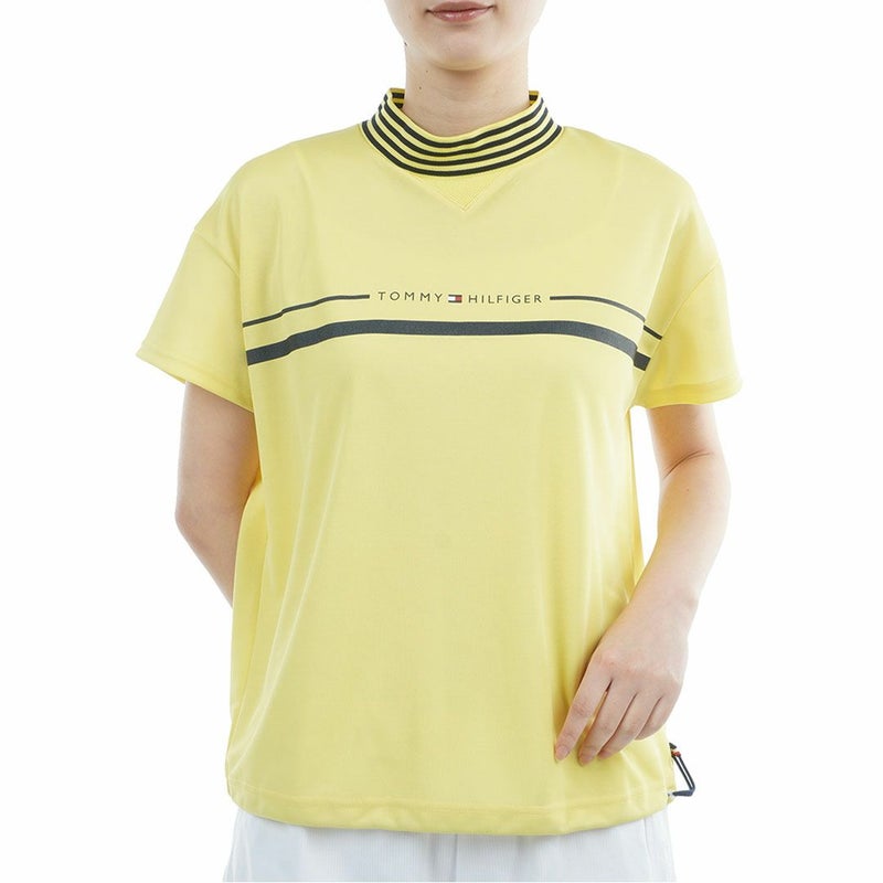 トミーヒルフィガーゴルフ Tommy Hilfiger Golf レディース 半袖 モックネックシャツ イエロー