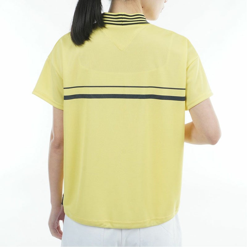 トミーヒルフィガーゴルフ Tommy Hilfiger Golf レディース 半袖 モックネックシャツ イエロー 詳細2